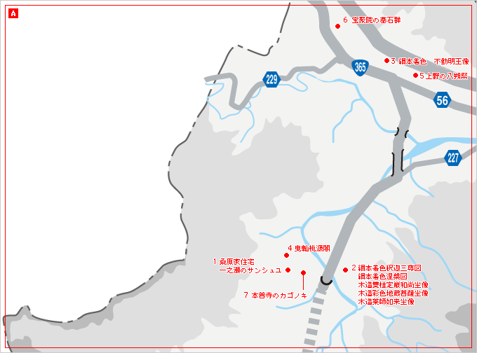 上石津地域北部地図