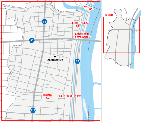 墨俣地域の地図